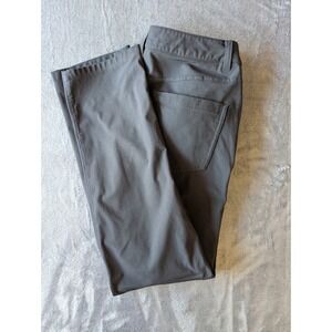 Lululemon Lab Mens Charcoal Grey Tech Trousers Slim Straight Pants Size 30x30